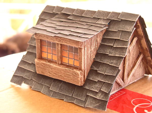 fabrication d'une toiture améliorée maison médiveval pour. Décor pour champ de bataille warhammer confrontation jeux de figurines